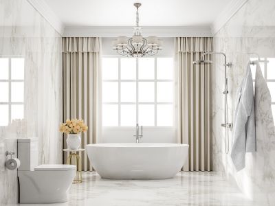 Luxury Bathroom with Freestanding Tub