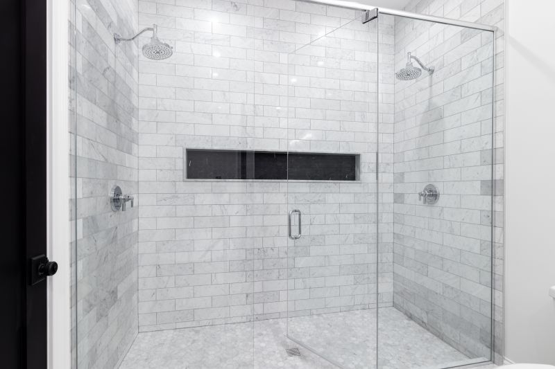 Marble-Tiled Shower Floor